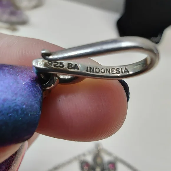 Suarti Sterling Silver Multi Stone Large Starburst or Flower Pendant Necklace - Picture 8 of 10